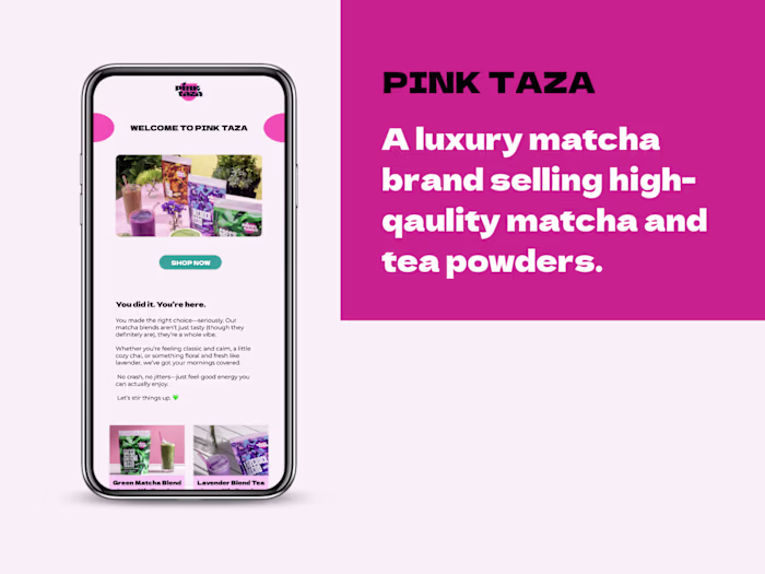 Crafted Email Strategy for Pink Taza