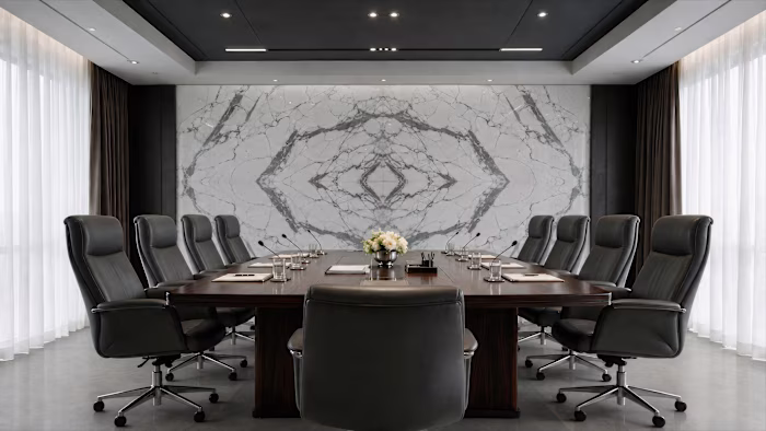 Executive board room, the wall