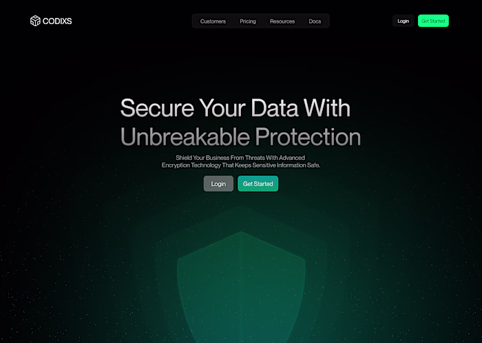 CODIXS Cybersecurity SaaS Website Design