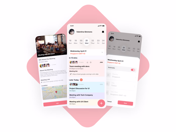Calendar app design