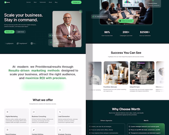 WORTH is a modern, conversion-focused