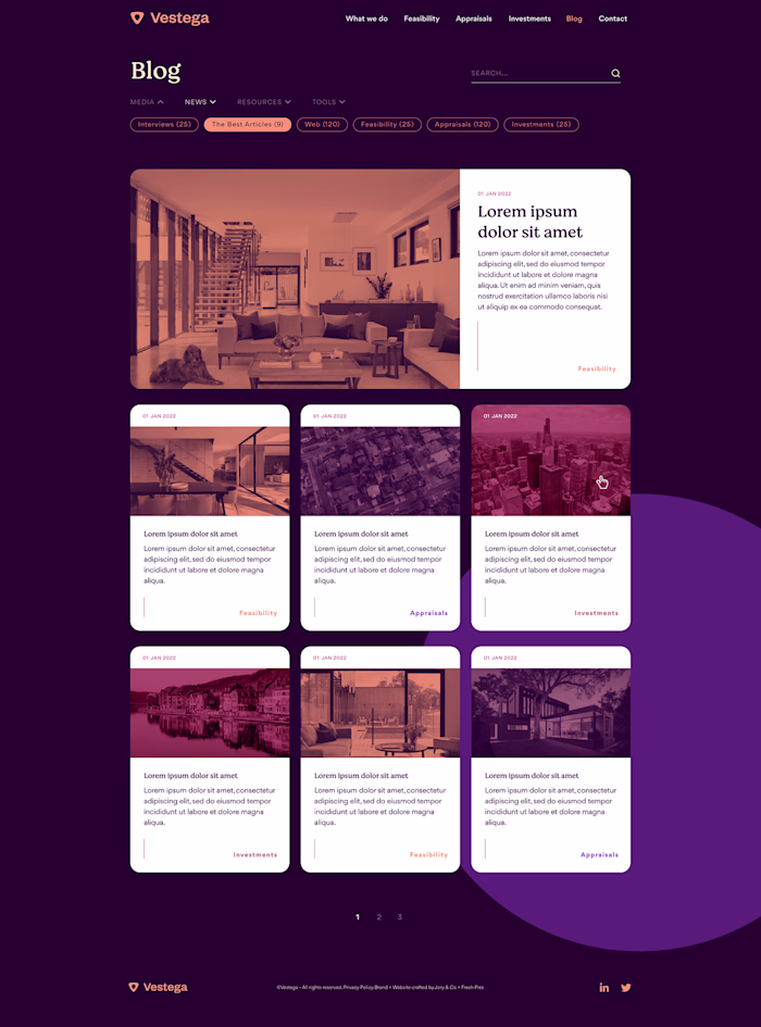 Vestega Blog Design 2022