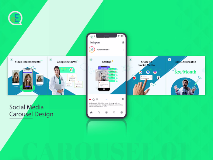 Social media carousel design