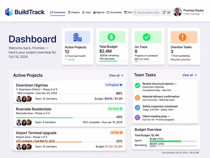 BuildTrack is a construction project