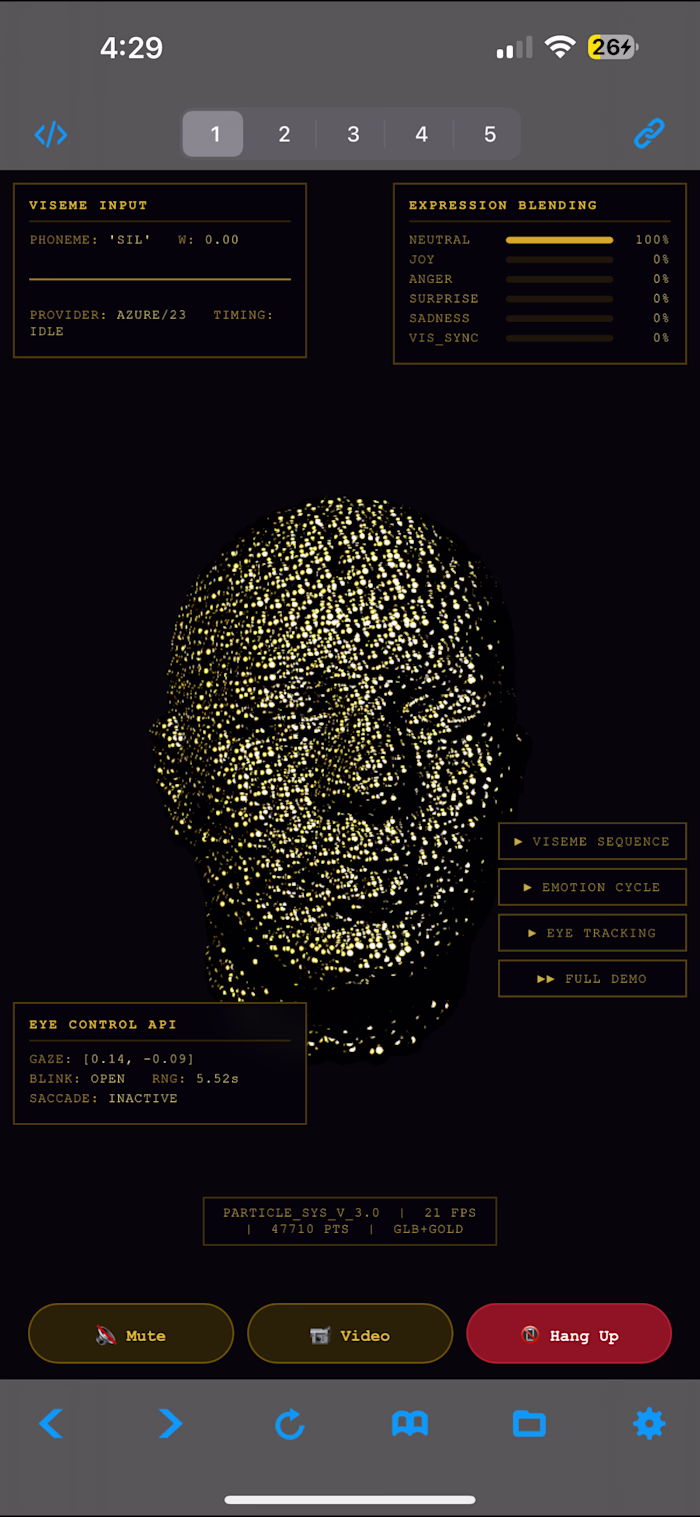 AI avatar using particle system