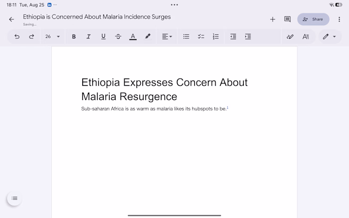 Currently working on IMRAD-style news