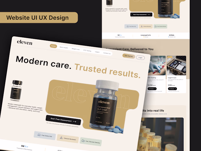 A modern healthcare website concept