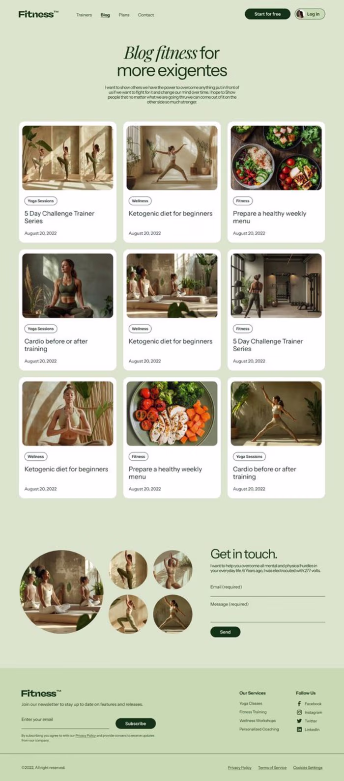 Custom Fitness Squarespace Website Design