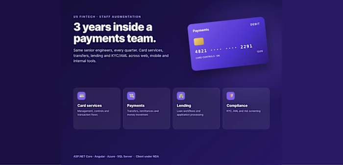 Fintech Payments Platform: 3-Year Embedded Team
