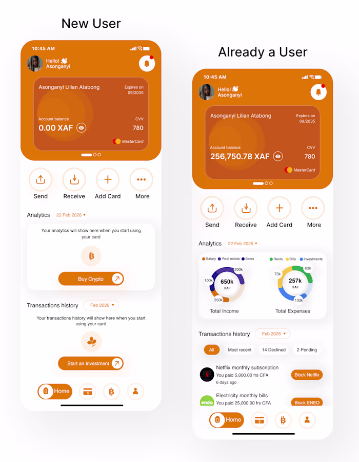 User Friendly Fintech Mobile UI