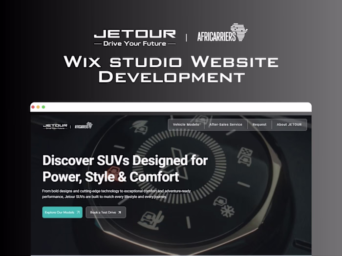 Jetour Luxury Automotive Website (Wix Studio)