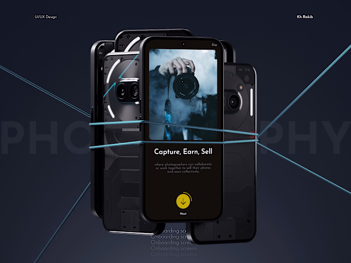 Onboarding process for a Stock photography application