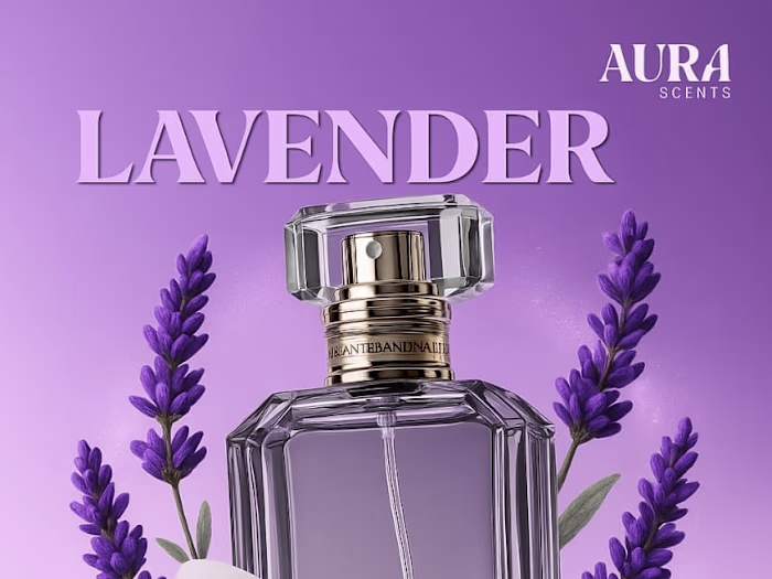 Lavender – Luxury Perfume Ad Concept A modern blend of elega...