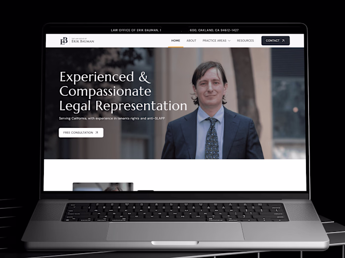 Webflow Development | Erik Bauman - Attorney Website