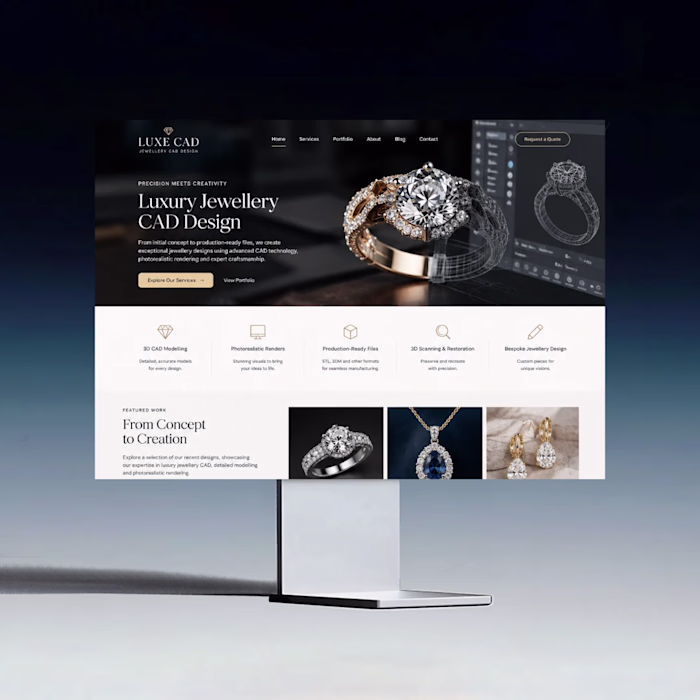 Luxury Jewellery E-commerce Product Page Design