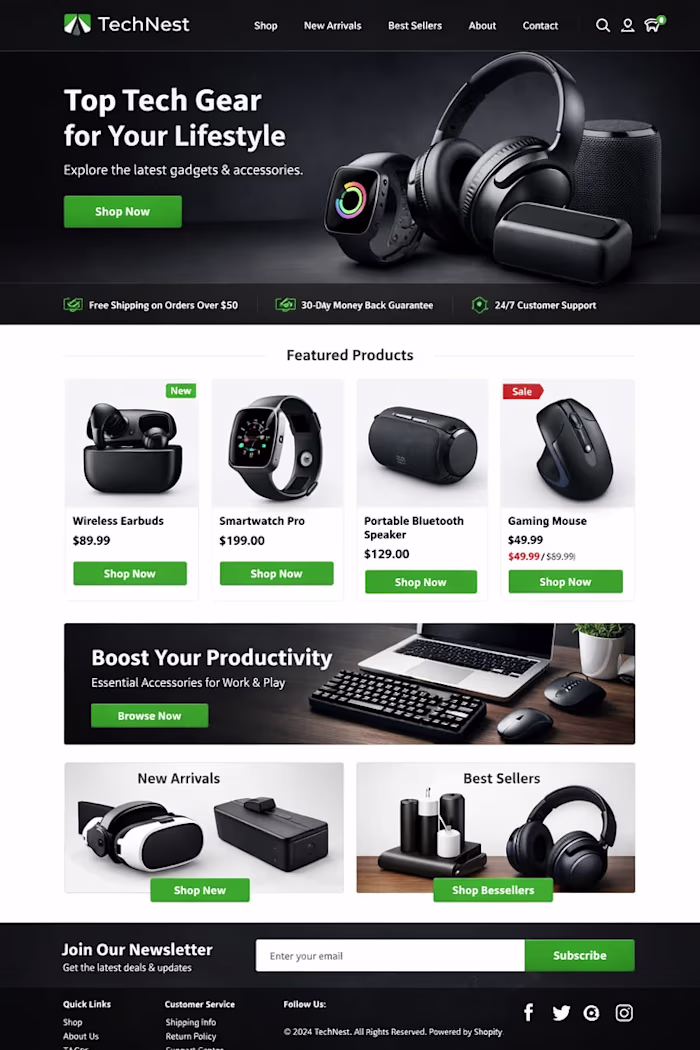 Modern Shopify designs like this