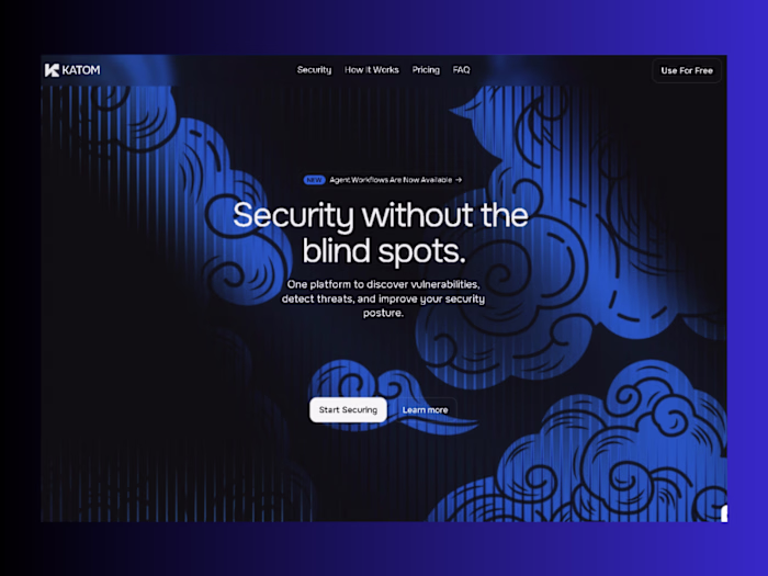 KATOM: Cybersecurity SaaS Concept & Framer Template