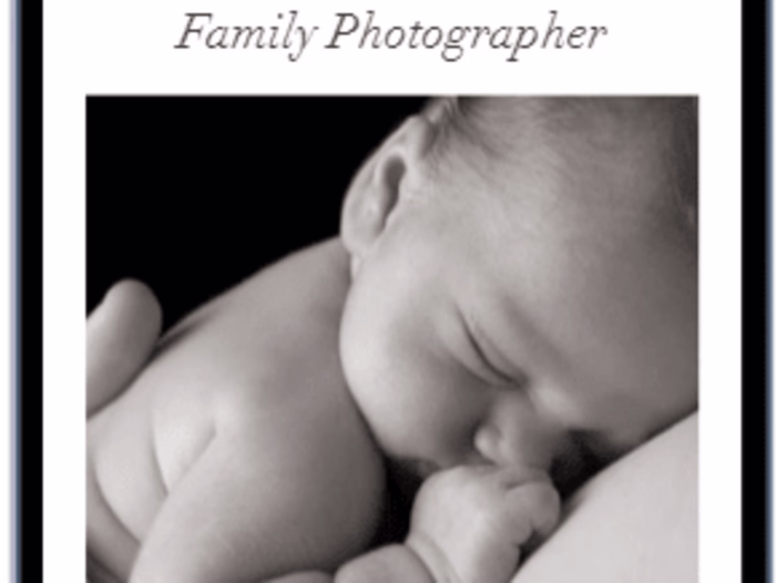 Customized website for a photography portfolio 