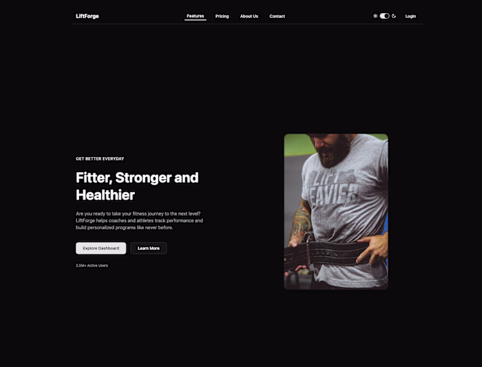 LiftForge Full-Stack Training Platform Development
