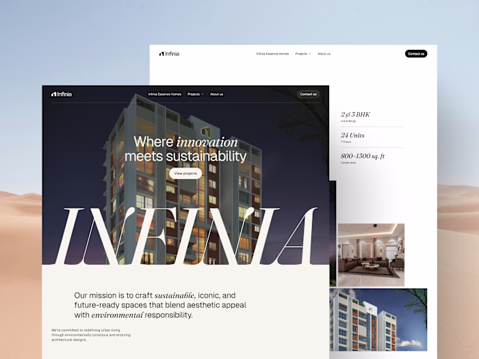Infinia: Website Design & Framer Development