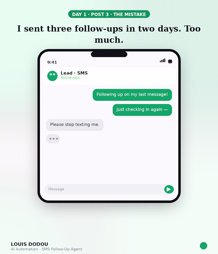 I sent three follow-ups in
