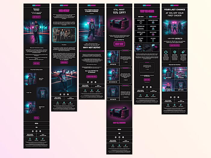 Email Welcome Flow for Cyperpunk Fashion Brand