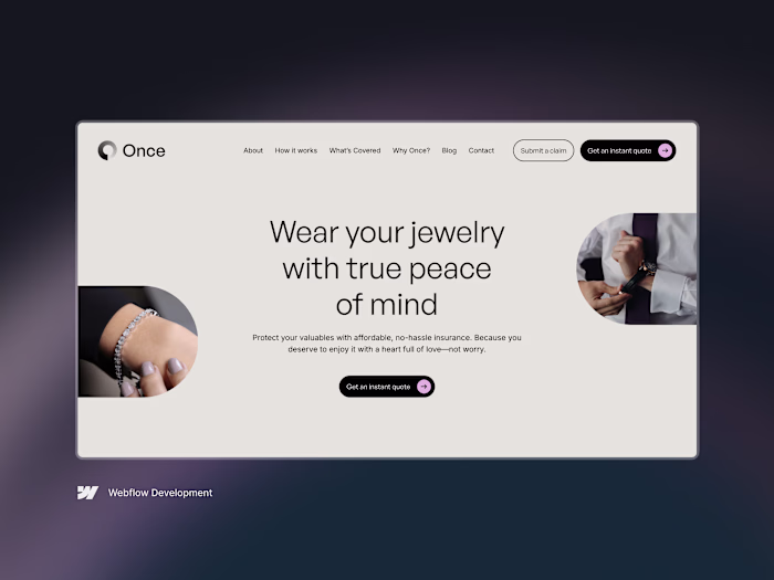 Insurance Marketing Site with Scroll Animations
