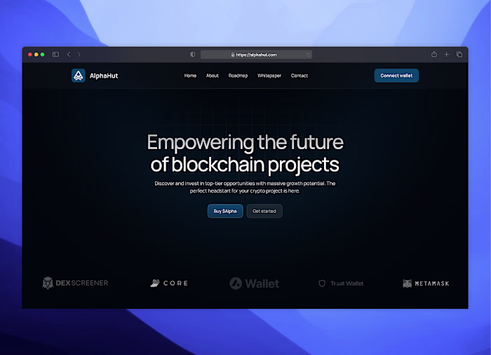 Landing Page Design for AlphaHut