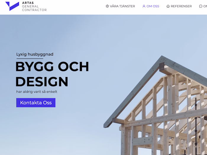 Next.js Website Artas Bygg AB