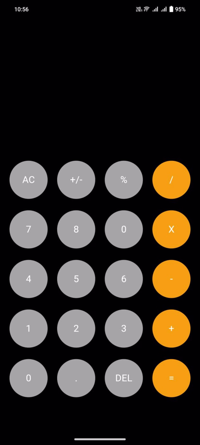 Calculator using Flutter