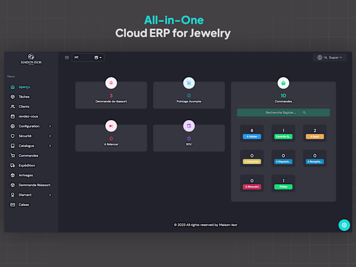 Jewelry Business Cloud ERP Development