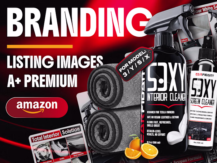 Tesla Cleaning Kit | Label and Amazon content Design