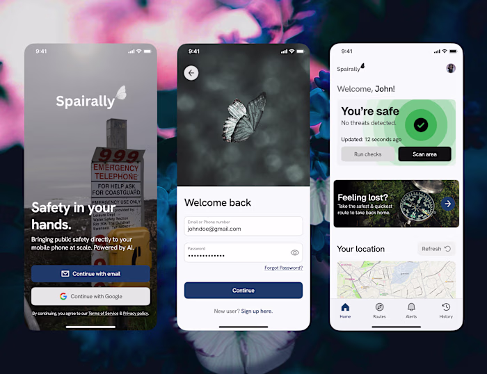 Spairally - AI-powered Public-Safety Sensing