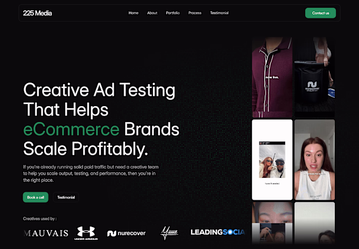 Website Development for 225 Media
