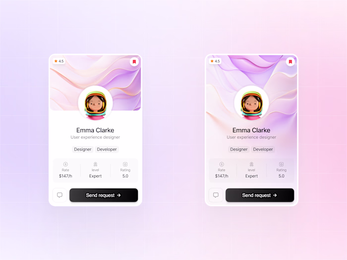 Progressive Blur Popup UI Card