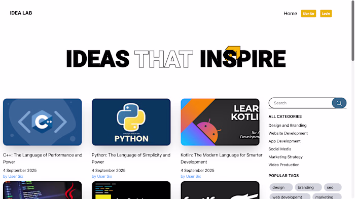 Built a blogging platform with