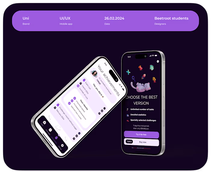 UNI. Planner Mobile App Design :: Behance