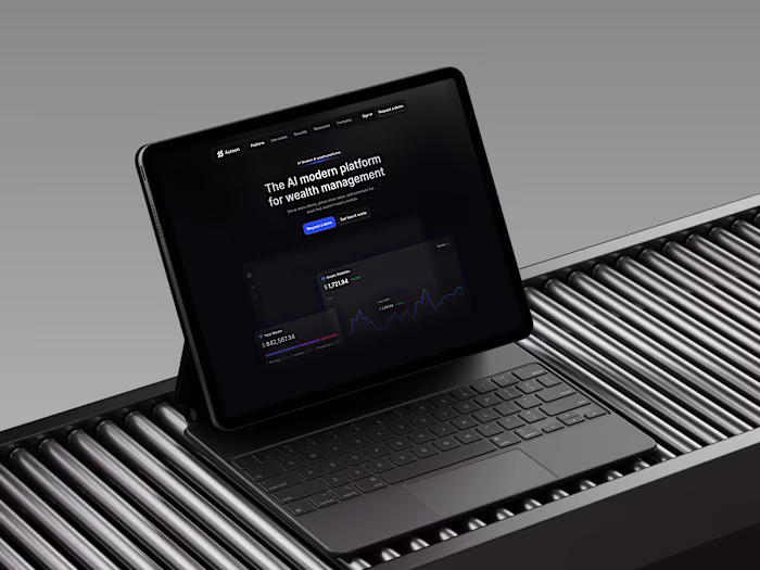 Aureon's AI Wealth Management Landing Page Design