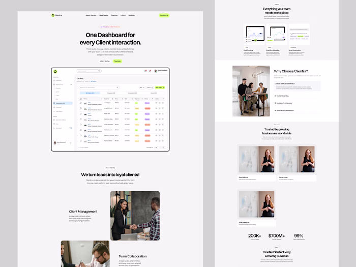 Clientra | Landing Page Design & Development (Framer)
