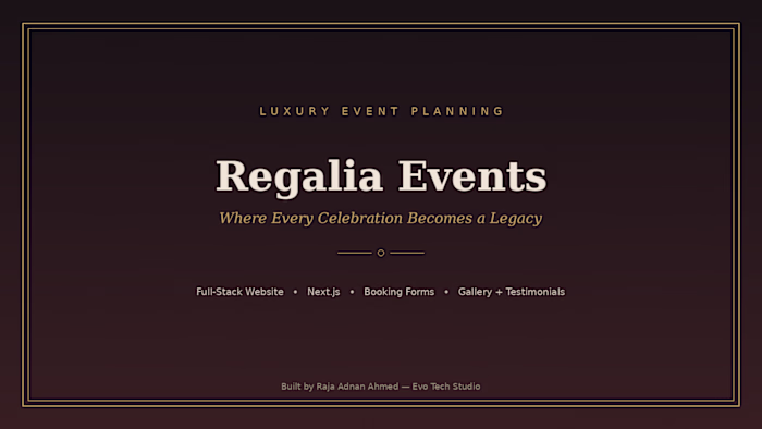 Regalia Events — a luxury