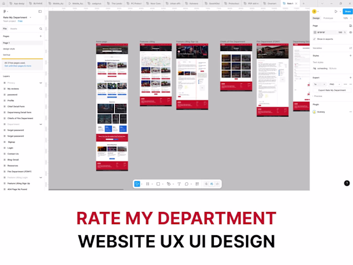 RateMyDepartment | Website UI / UX Design