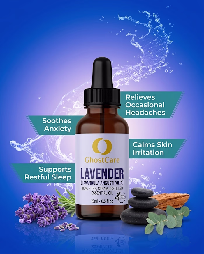 Lavendar oil instagram post design,