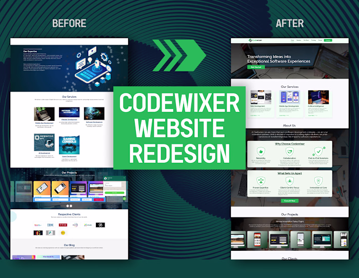 Redesigned Website of a Service-based Company