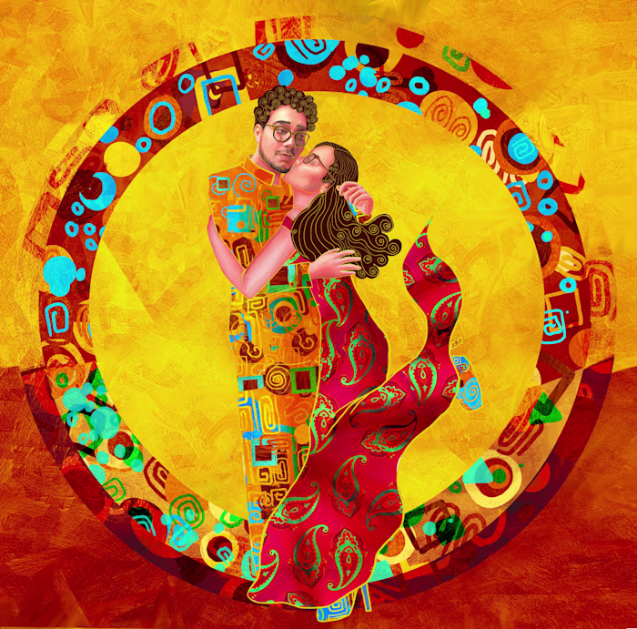 Klimt-inspired portraits