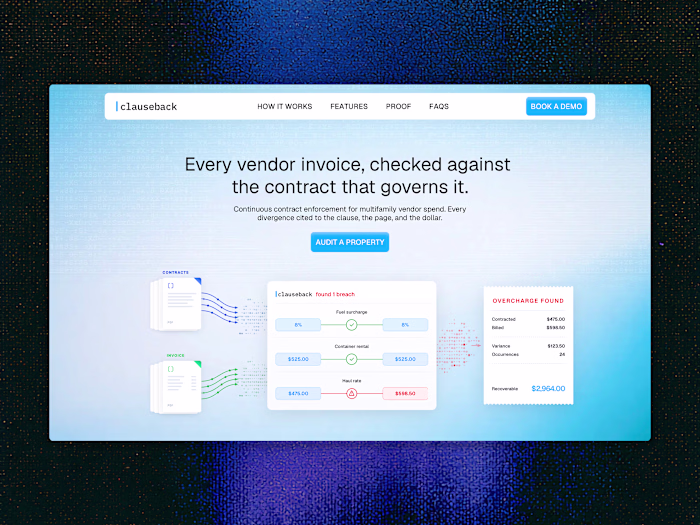 clauseback: Framer Landing Page Build