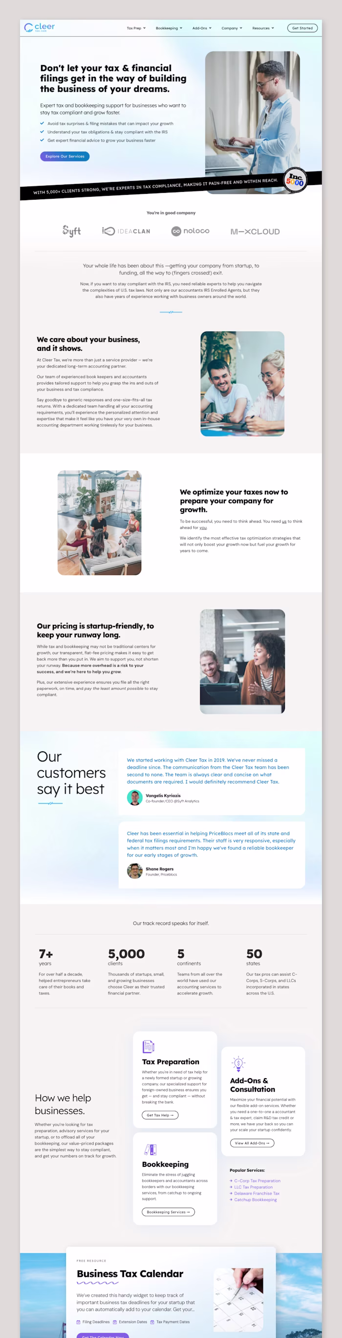 CleerTax.com — Website Redesign | WordPress + Elementor