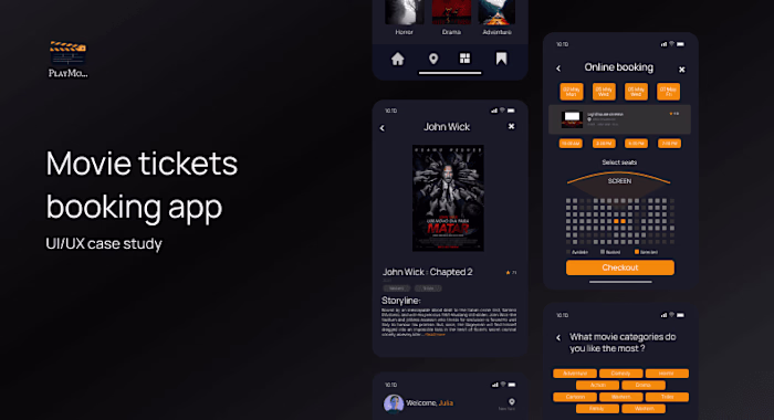 Web Design for app cinema 
