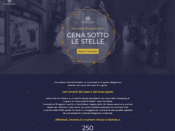 Luxury district landing page
