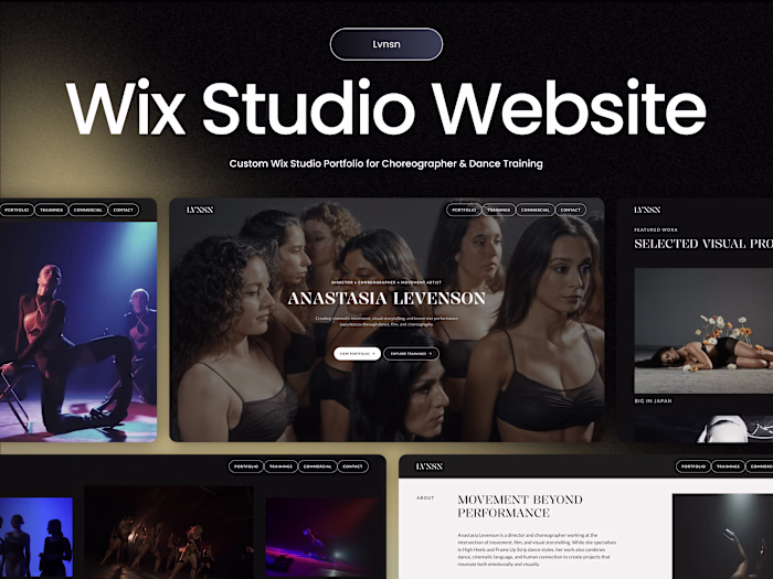 A custom Wix Studio website