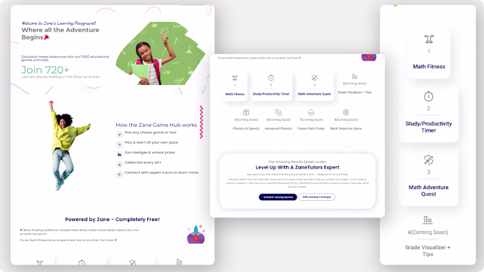 Interactive WP Gamified Tools/Games Portal for K–12 & Undergrad 